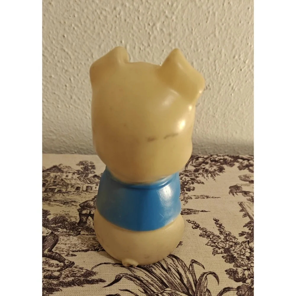 Vintage Sanitoy Rubber Pig Squeak Toy Baby Nursery 6.5 inch Squeaker